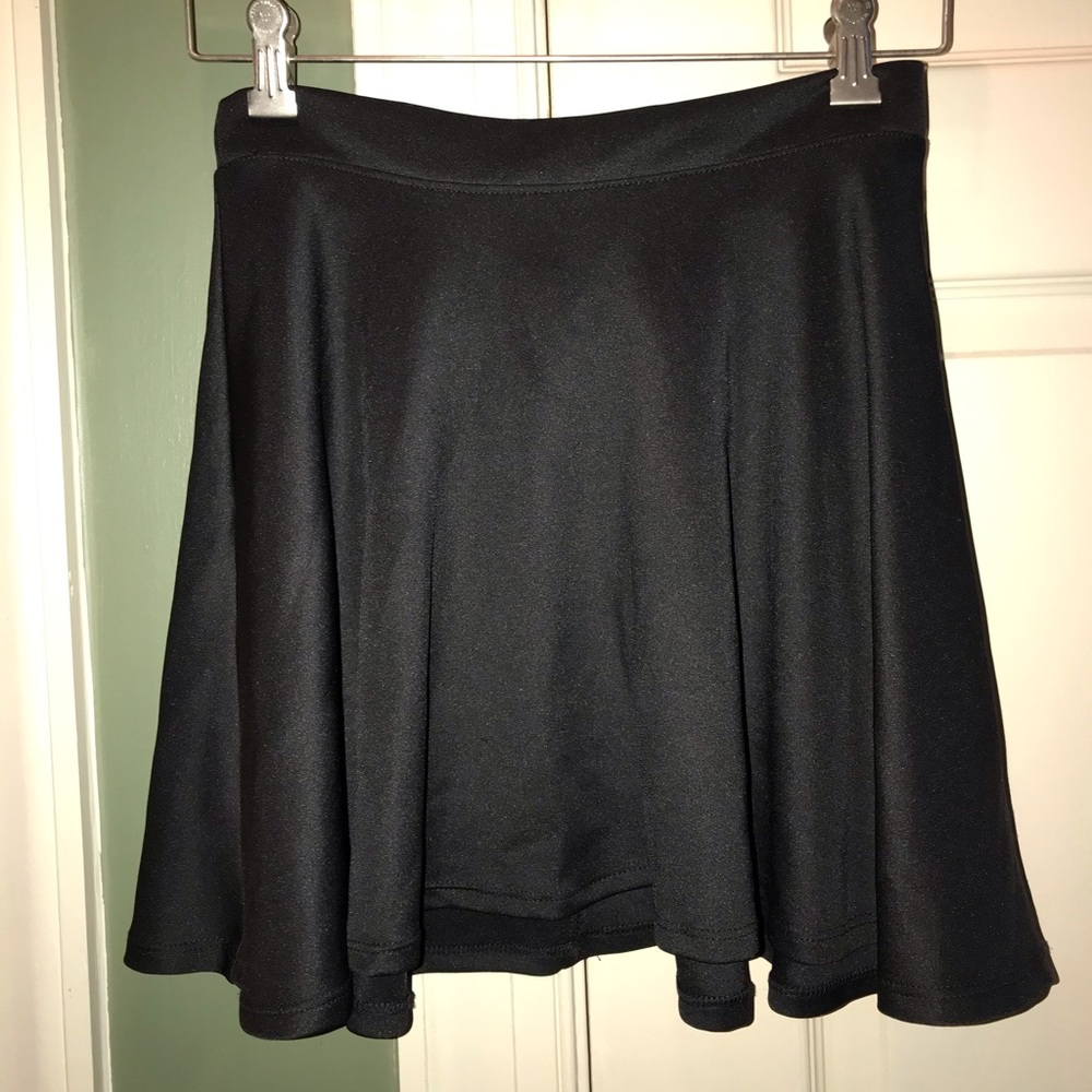 Necessary Clothing Black Skater Skirt Zipper Small